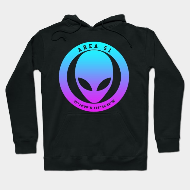 Area 51 Neon Alien Hoodie by jamboi